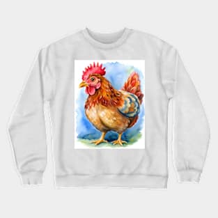 Watercolor Egger Chicken Crewneck Sweatshirt